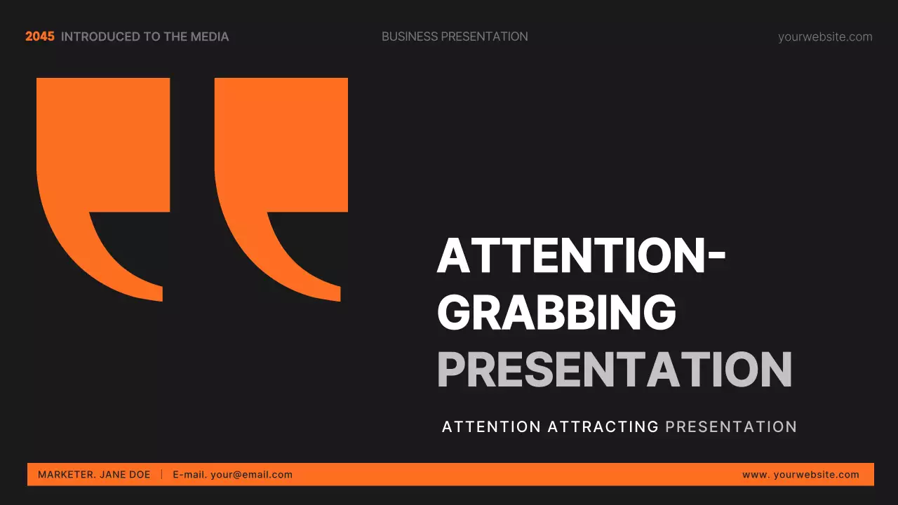 오렌지 모던 비즈니스 프레젠테이션