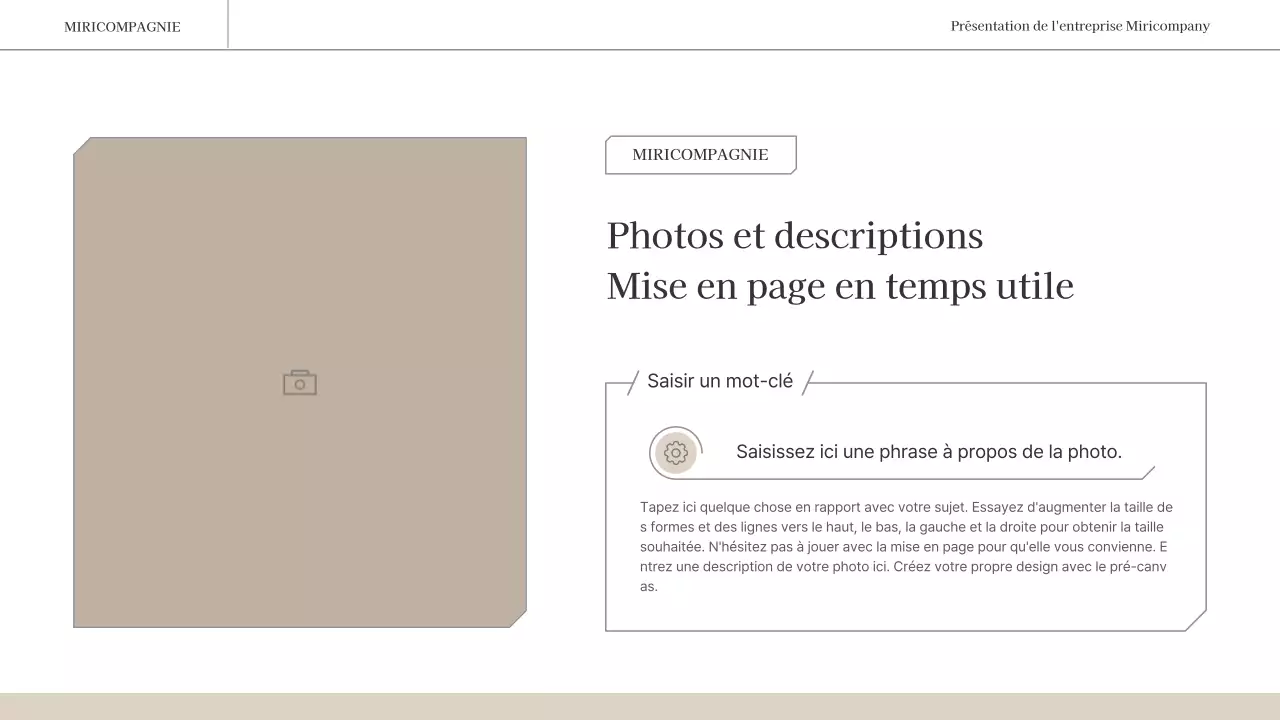 Un rapport d'activité simple et émotionnel en brun et blanc