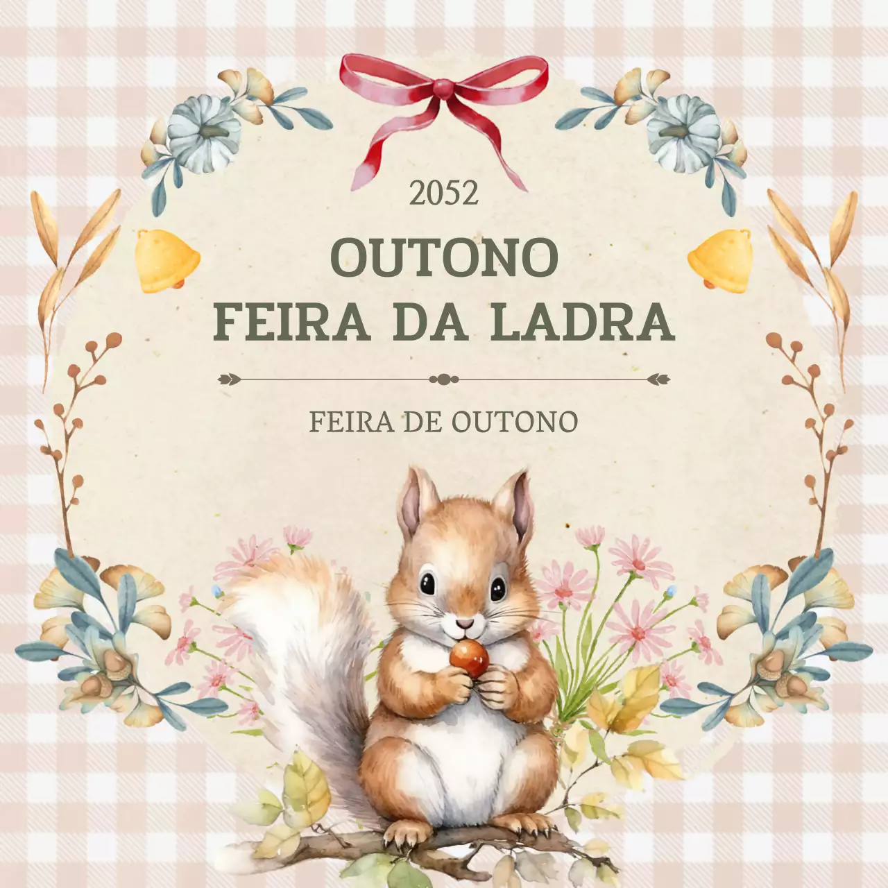 Promover uma feira da ladra clássica em cor-de-rosa e caqui