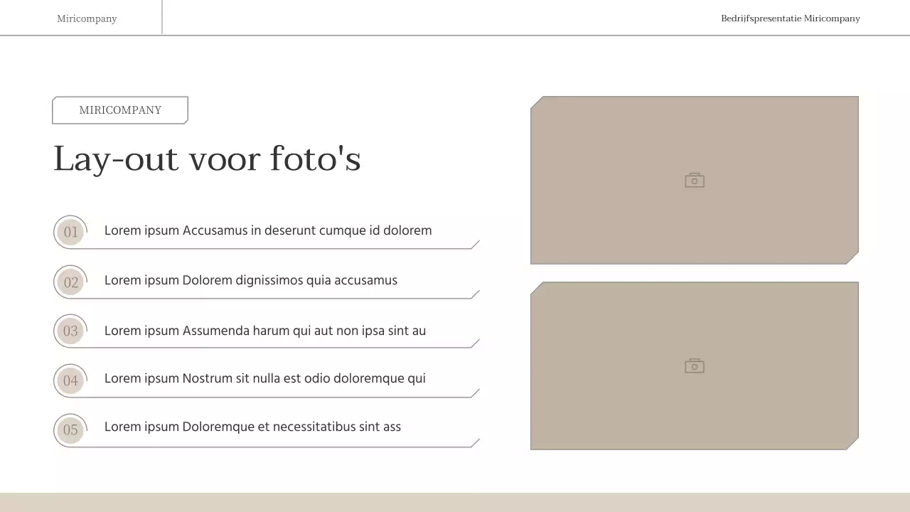 Een eenvoudig, emotioneel zakelijk rapport in bruin en wit