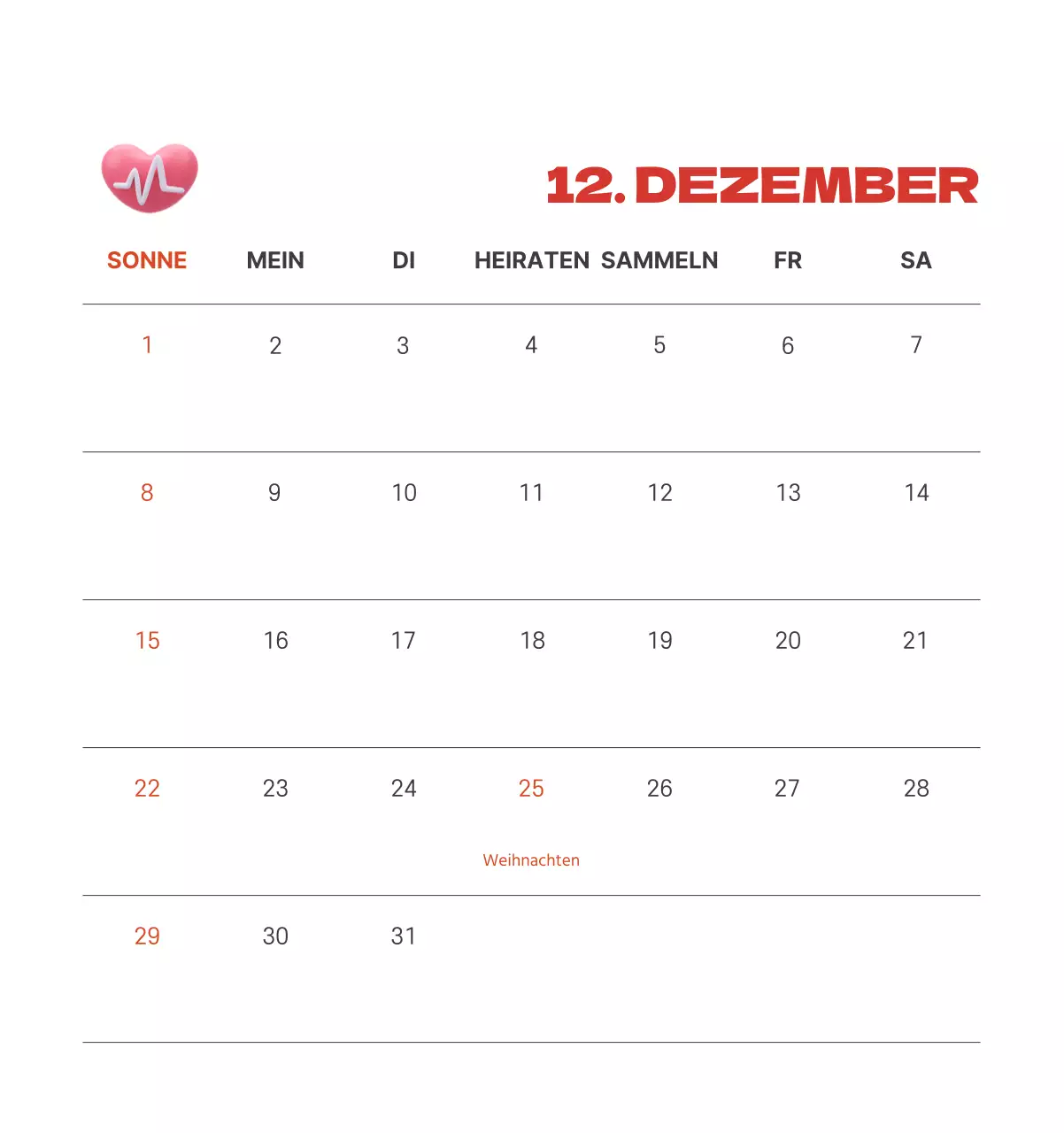 Ein festliches Krankenhaus mit Illustrationen zum Thema Gesundheit und Familie und farbenfrohen Akzenten