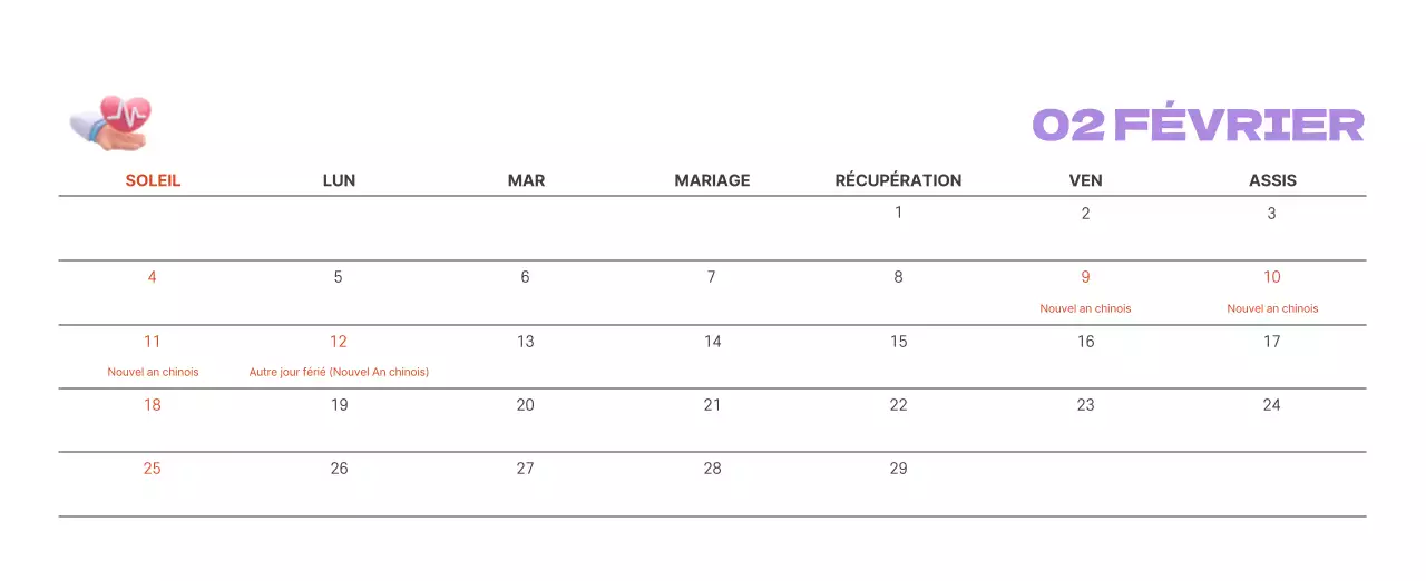 Un hôpital festif avec des illustrations sur le thème de la santé et de la famille et des accents colorés.