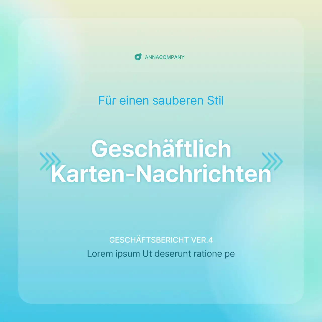 Ein schlichter Leitfaden für den Corporate Newsletter in Hellblau und Mintgrün