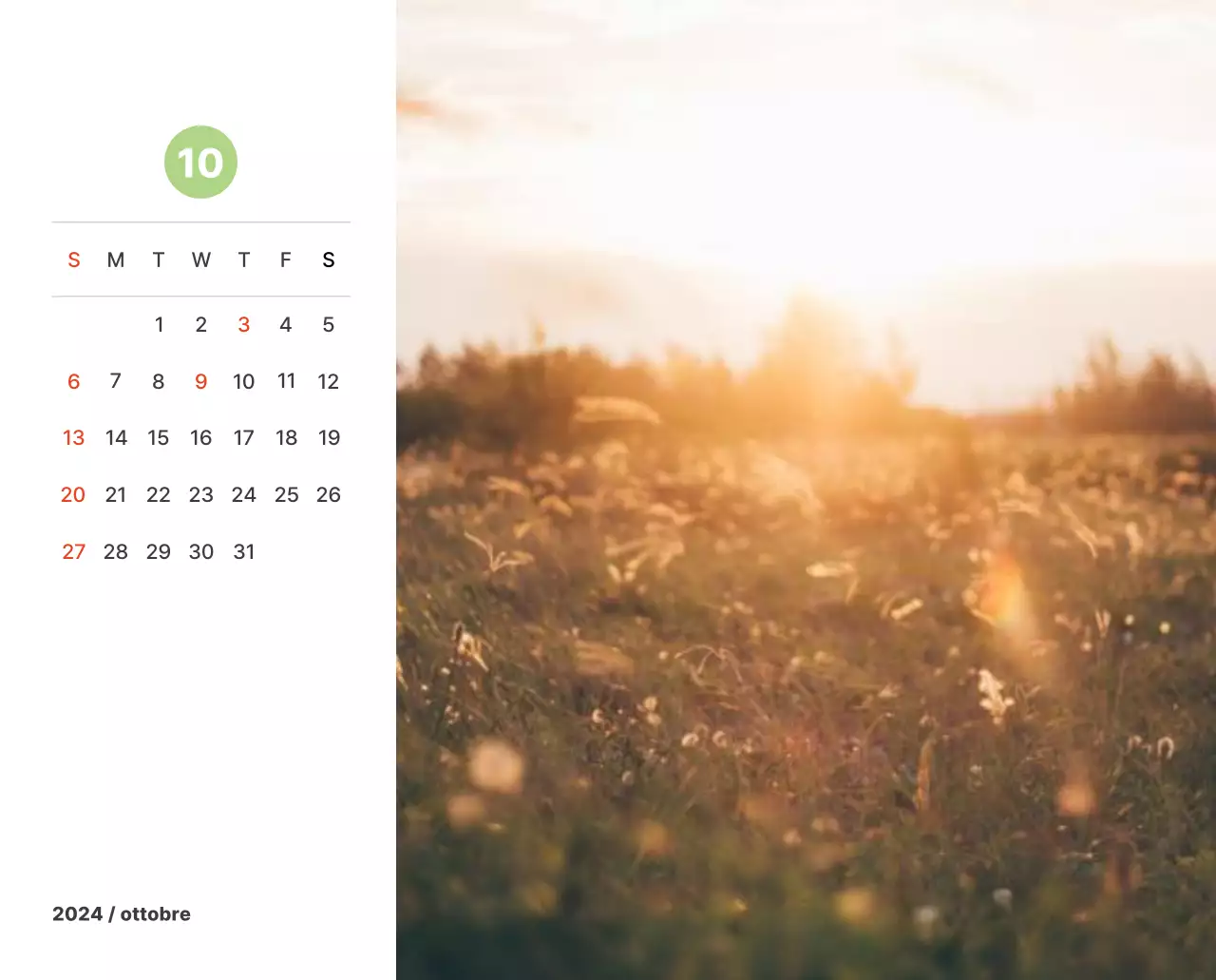 Calda fotografia di paesaggio con colori pastello