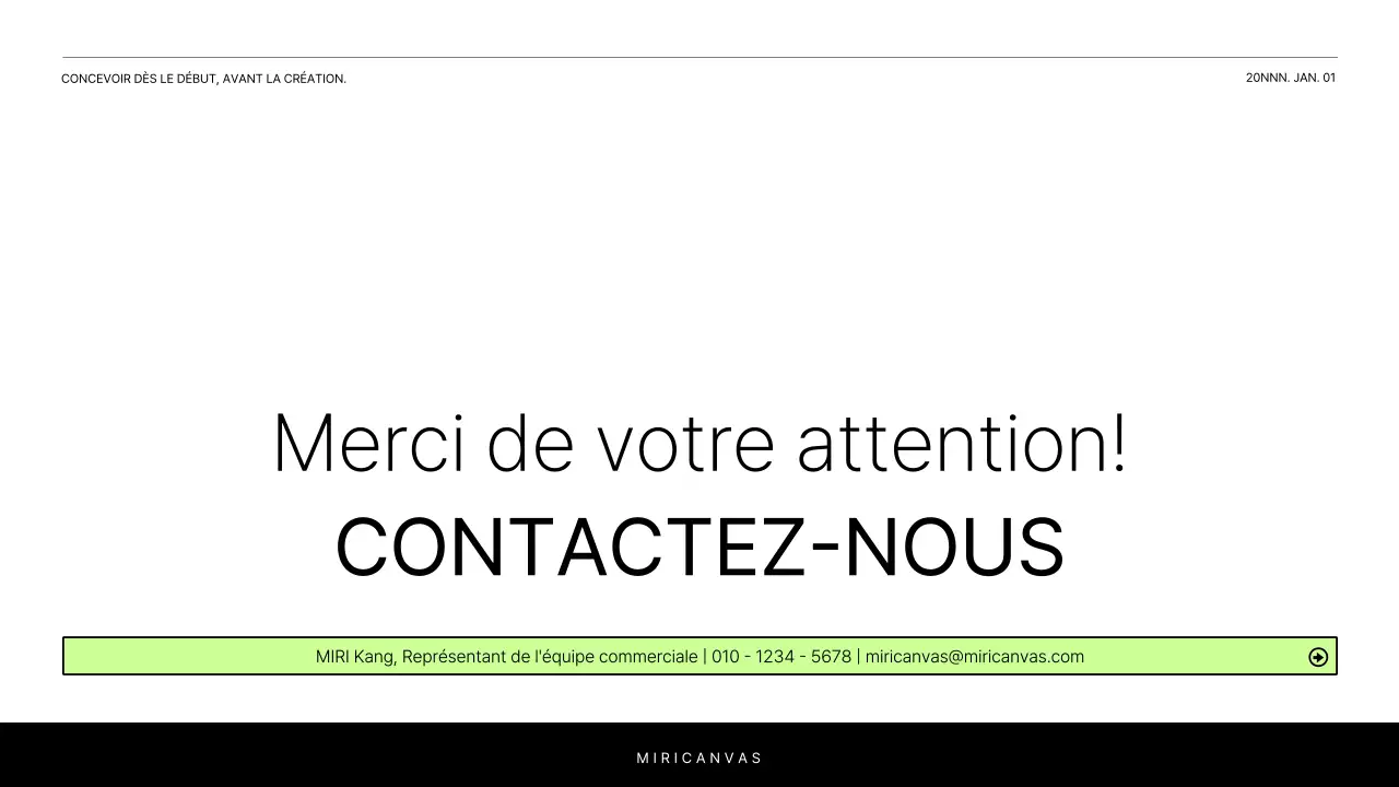 Un simple rapport blanc et chartreuse pour introduire un projet