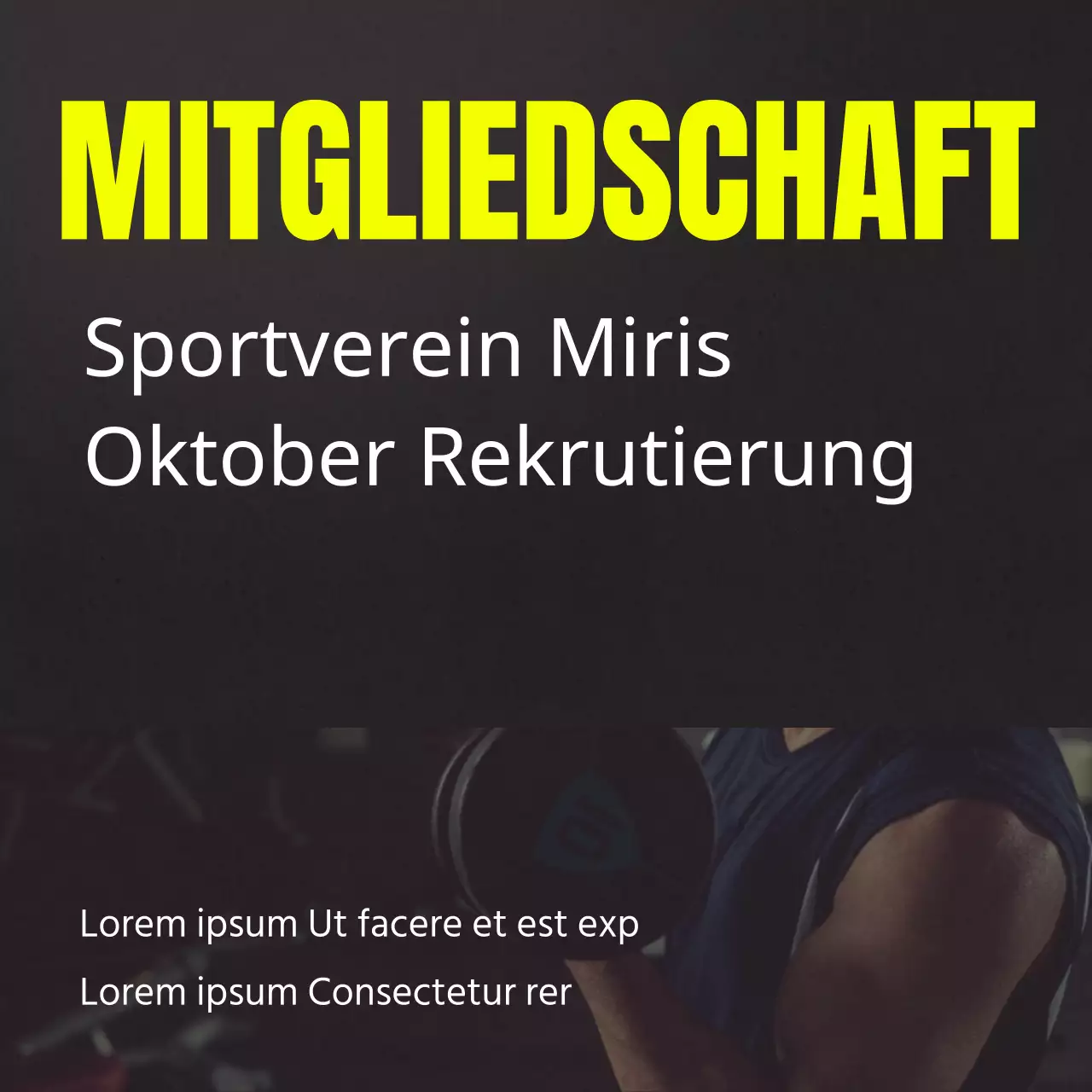 Förderung der Einstellung von Sportlern im schwarz-gelben Trend
