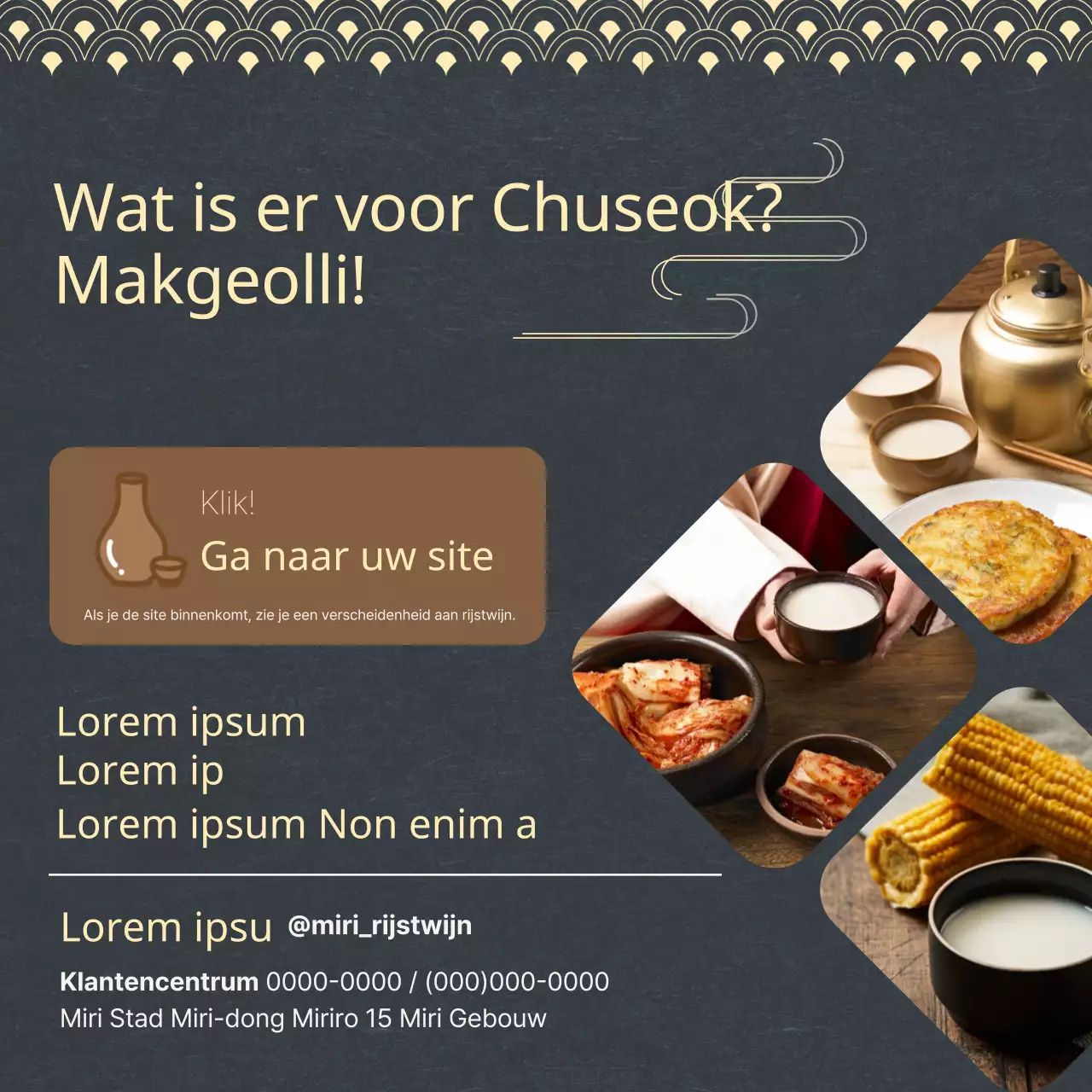 Bevorder het combineren van marineblauw en geel oosters eten met rijstwijn