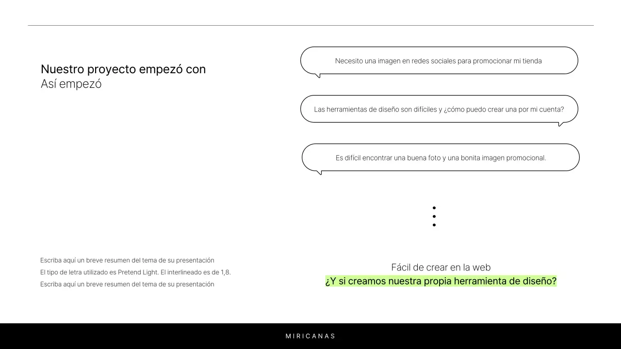 Un sencillo informe en blanco y chartreuse para presentar un proyecto