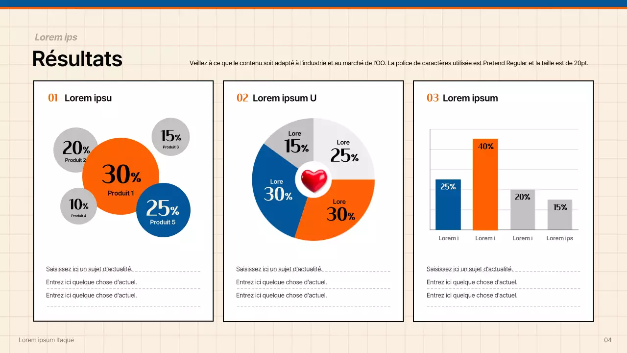 Rapport sur les tendances de consommation en bleu et orange
