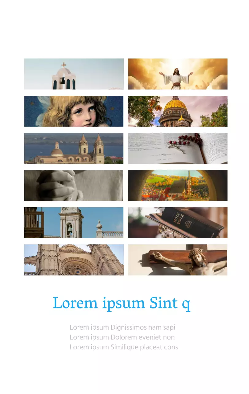 Calendario ecclesiastico blu di concezione moderna