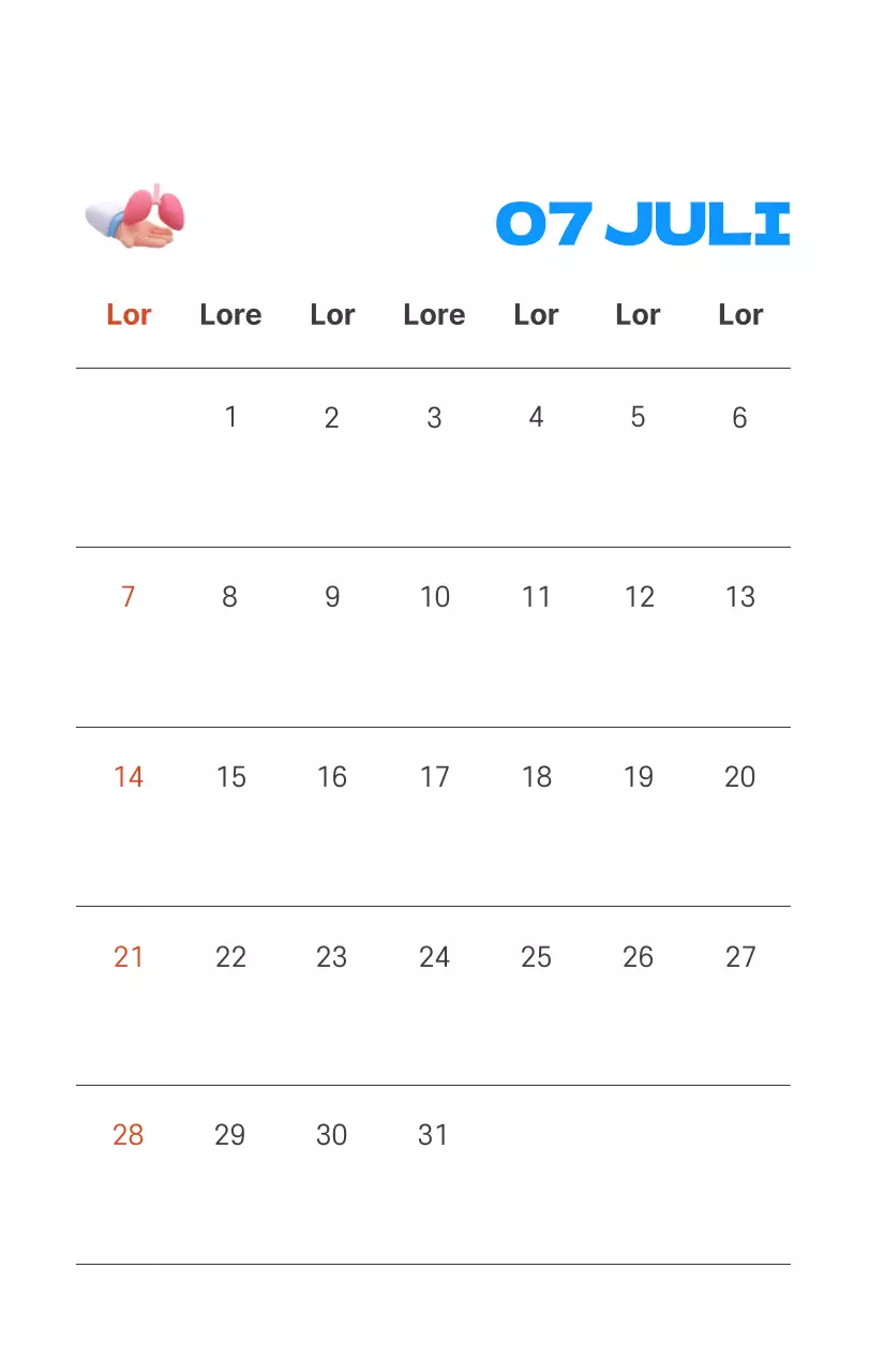 Ein festliches Krankenhaus mit Illustrationen zum Thema Gesundheit und Familie und farbenfrohen Akzenten