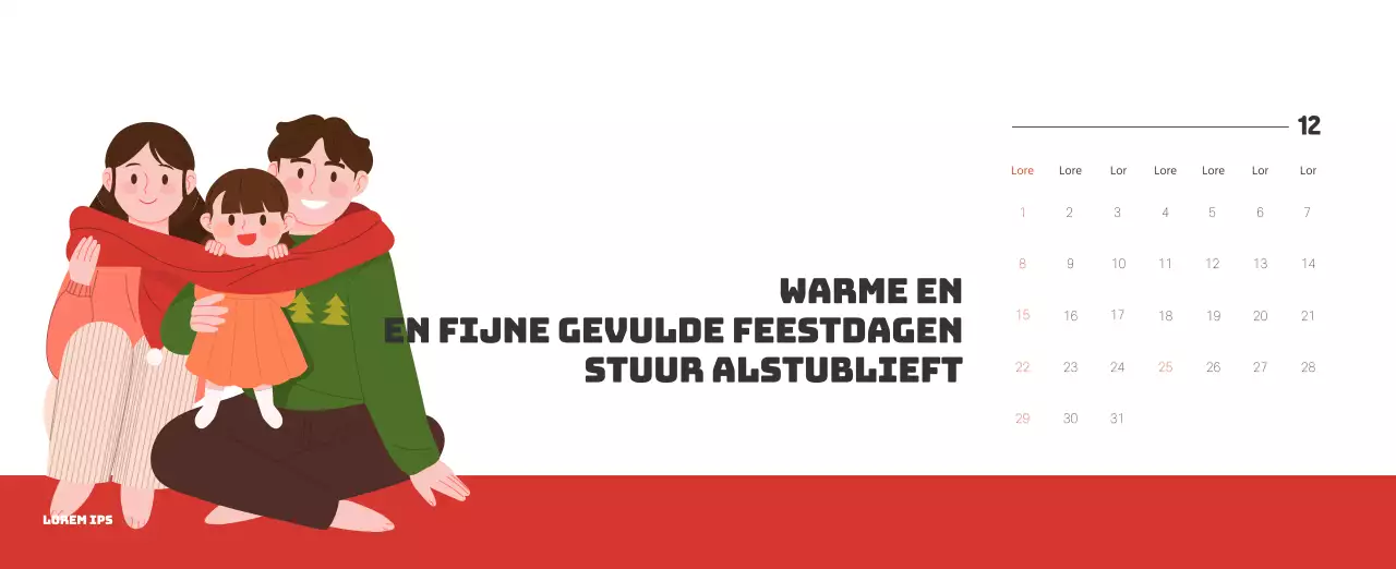 Een feestelijk ziekenhuis met illustraties met gezondheids- en gezinsthema's en kleurrijke accenten