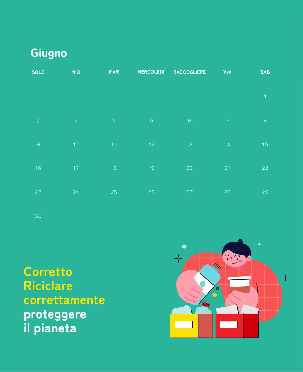 Una fondazione sociale che celebra le festività natalizie con illustrazioni colorate di persone e del pianeta.