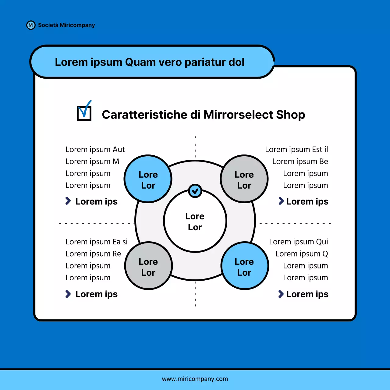 Proposta di pitch aziendale minimalista in blu e azzurro