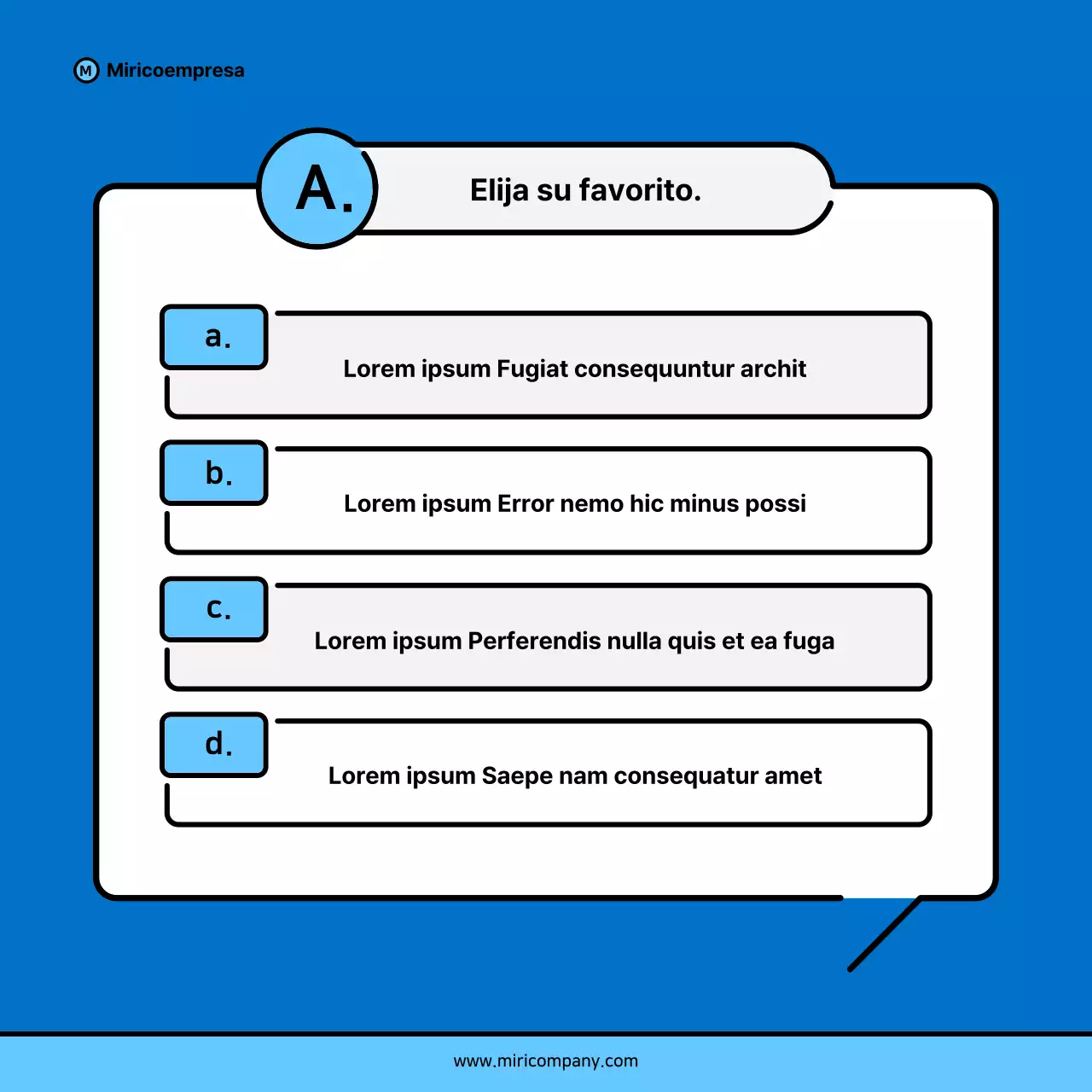 Propuesta minimalista de discurso empresarial en azul y azul claro