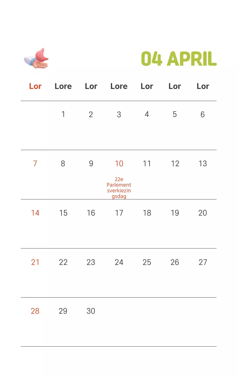 Een feestelijk ziekenhuis met illustraties met gezondheids- en gezinsthema's en kleurrijke accenten