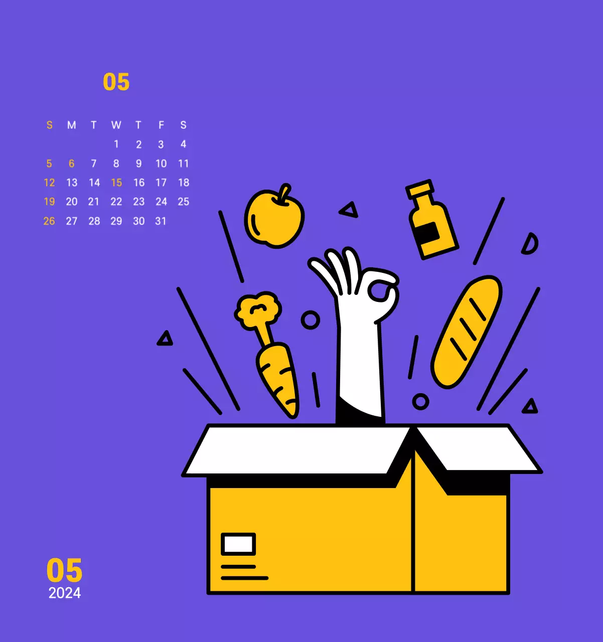 Clean line illustration on a purple background