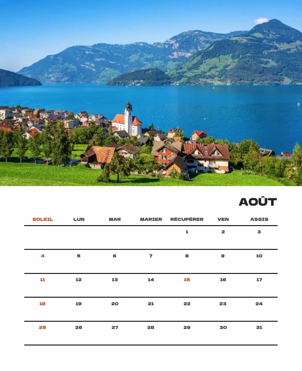 Une agence de voyage qui célèbre les fêtes de fin d'année avec des photos de voyages saisonniers et une mise en page claire et audacieuse.