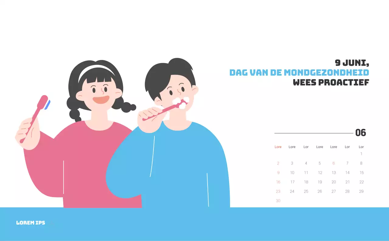 Een feestelijk ziekenhuis met illustraties met gezondheids- en gezinsthema's en kleurrijke accenten