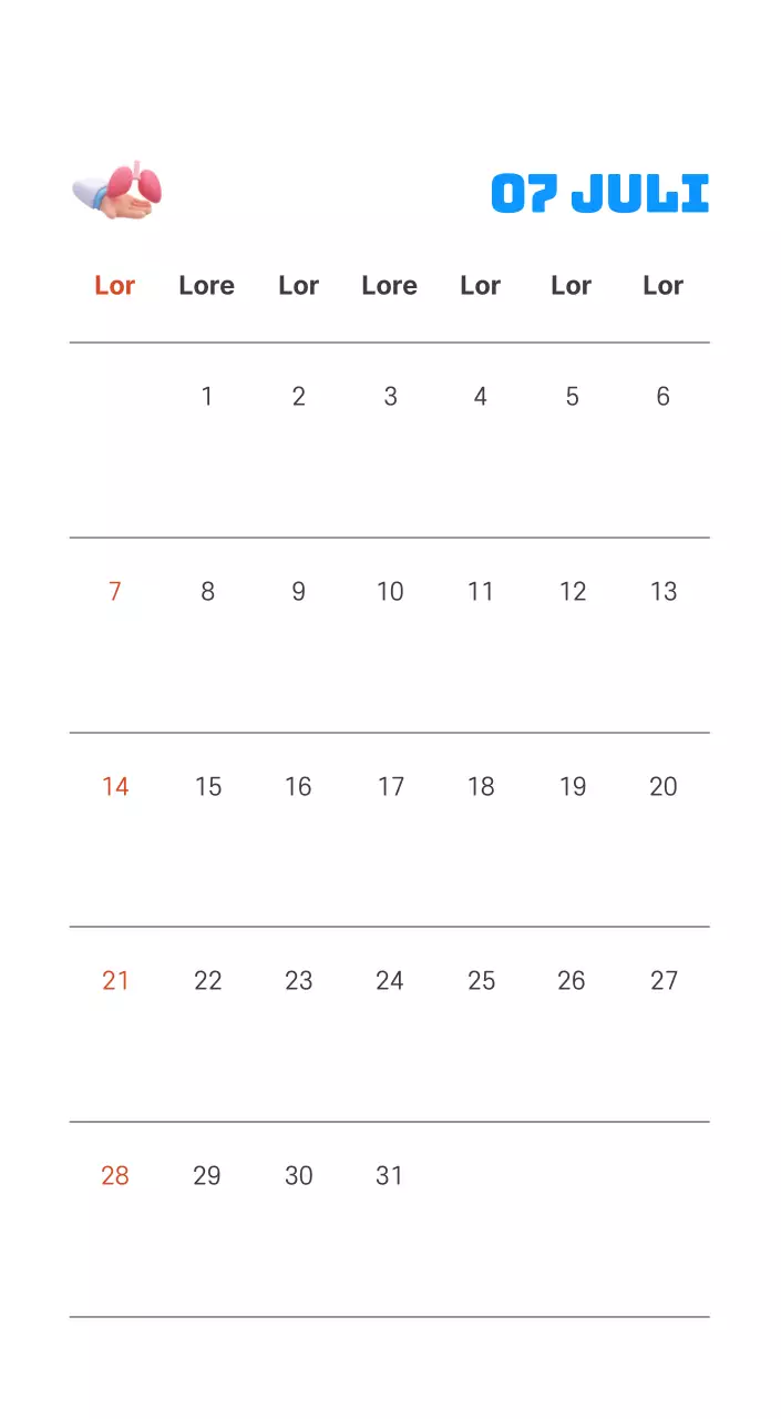 Een feestelijk ziekenhuis met illustraties met gezondheids- en gezinsthema's en kleurrijke accenten