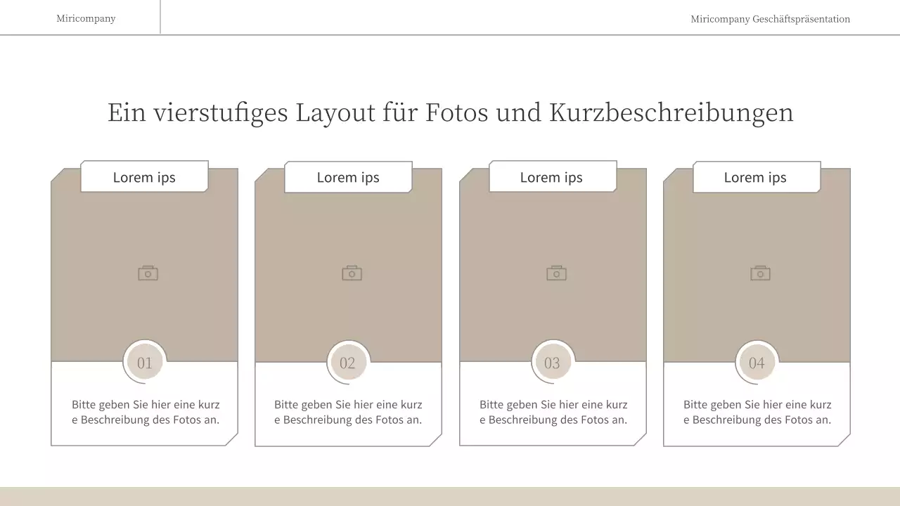 Ein einfacher, emotionaler Geschäftsbericht in Braun und Weiß