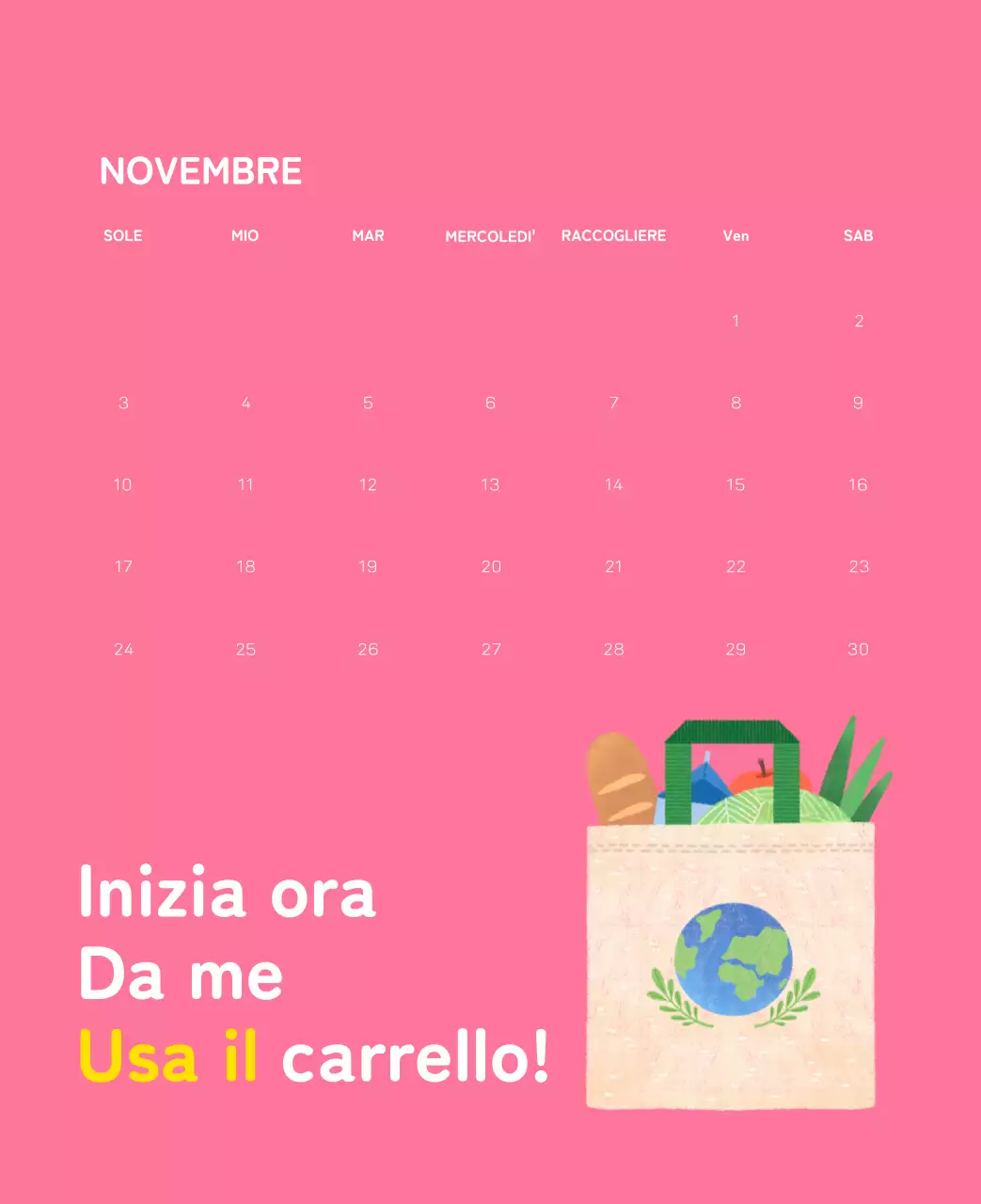 Una fondazione sociale che celebra le festività natalizie con illustrazioni colorate di persone e del pianeta.