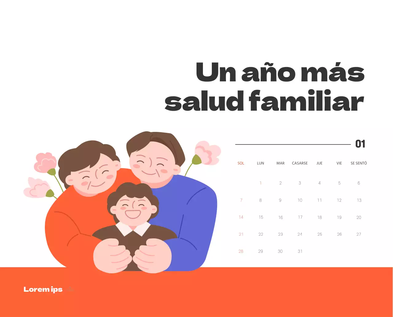 Un hospital festivo con ilustraciones de temática sanitaria y familiar y acentos de color