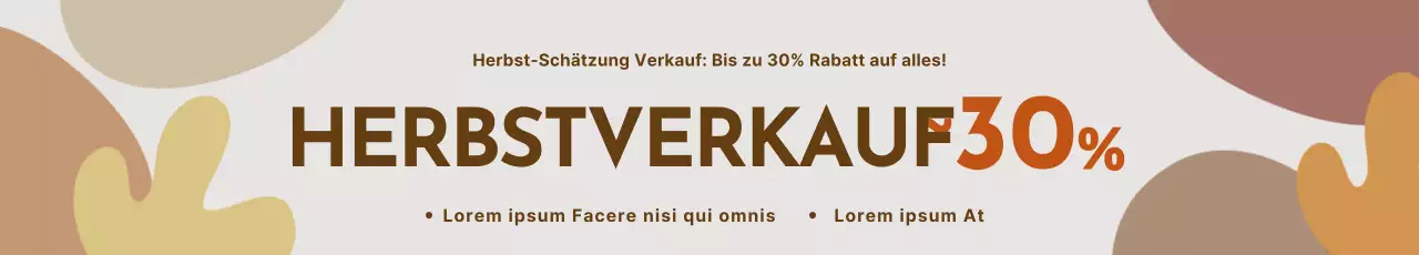 Herbstlich in Brauntönen Ein sauberes Discount-Highlight mit grafischen Elementen Herbstpromotion