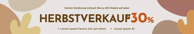 Herbstlich in Brauntönen Ein sauberes Discount-Highlight mit grafischen Elementen Herbstpromotion