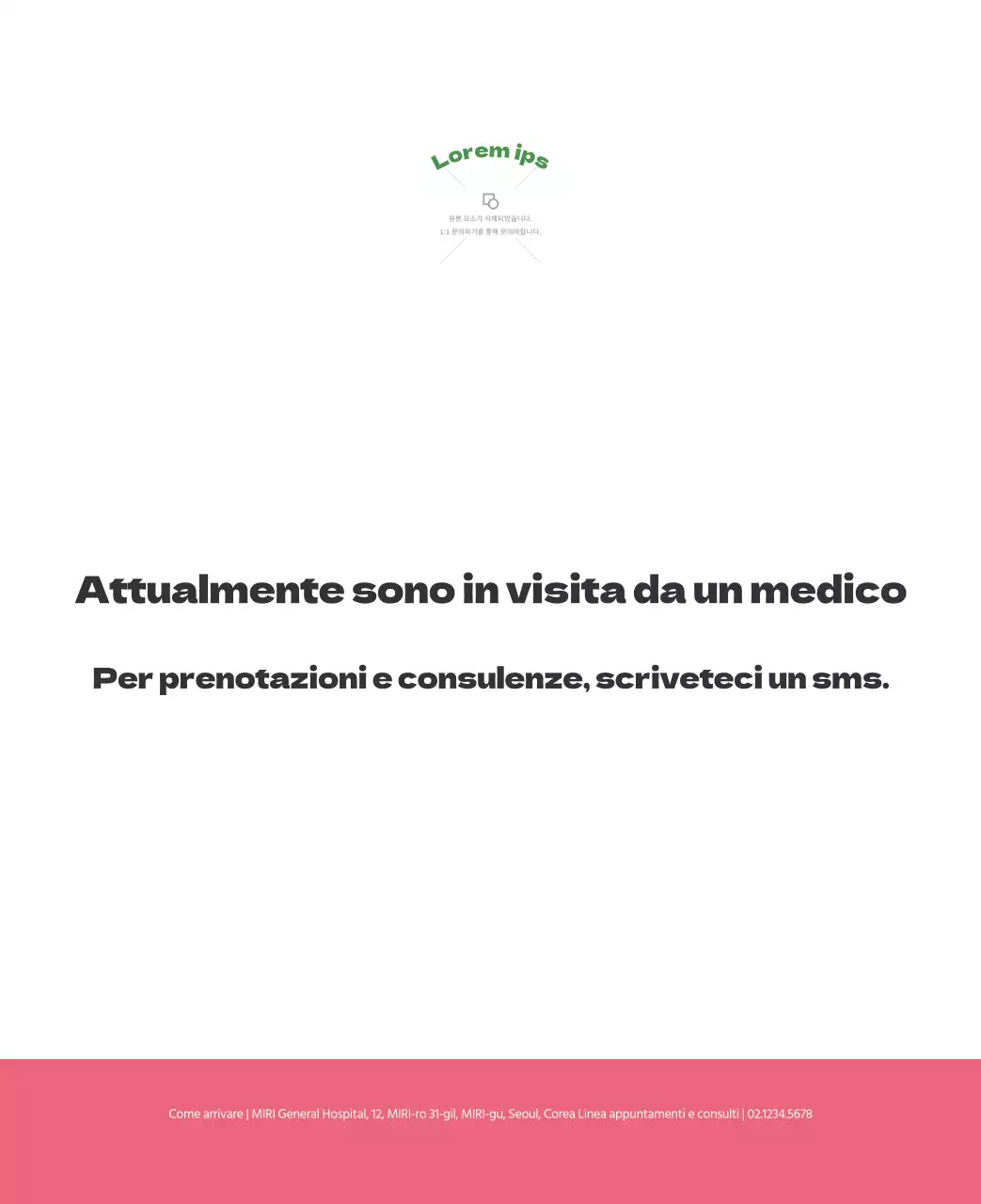 Un ospedale festivo con illustrazioni a tema salute e famiglia e accenti colorati