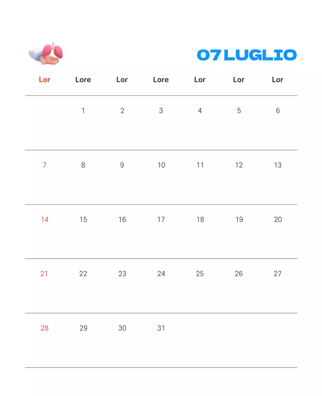 Un ospedale festivo con illustrazioni a tema salute e famiglia e accenti colorati