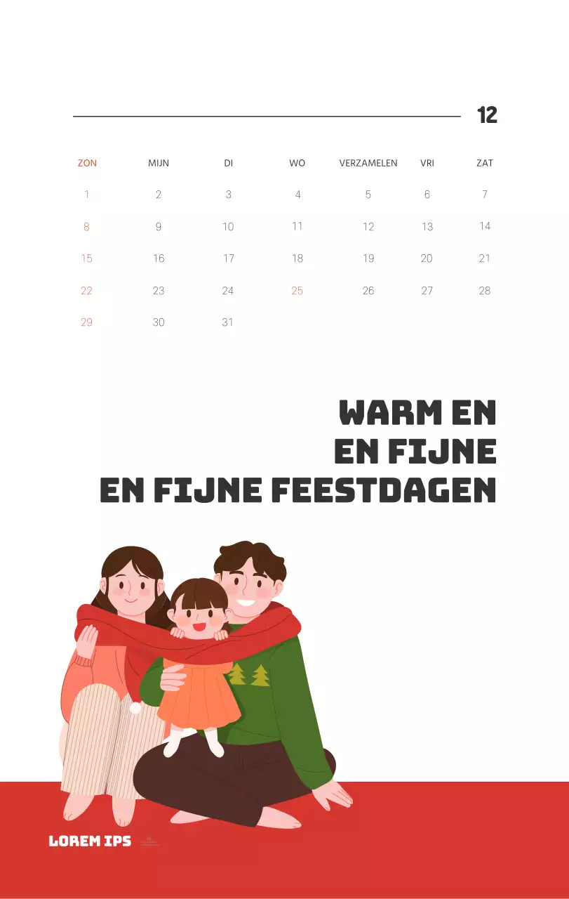 Een feestelijk ziekenhuis met illustraties met gezondheids- en gezinsthema's en kleurrijke accenten