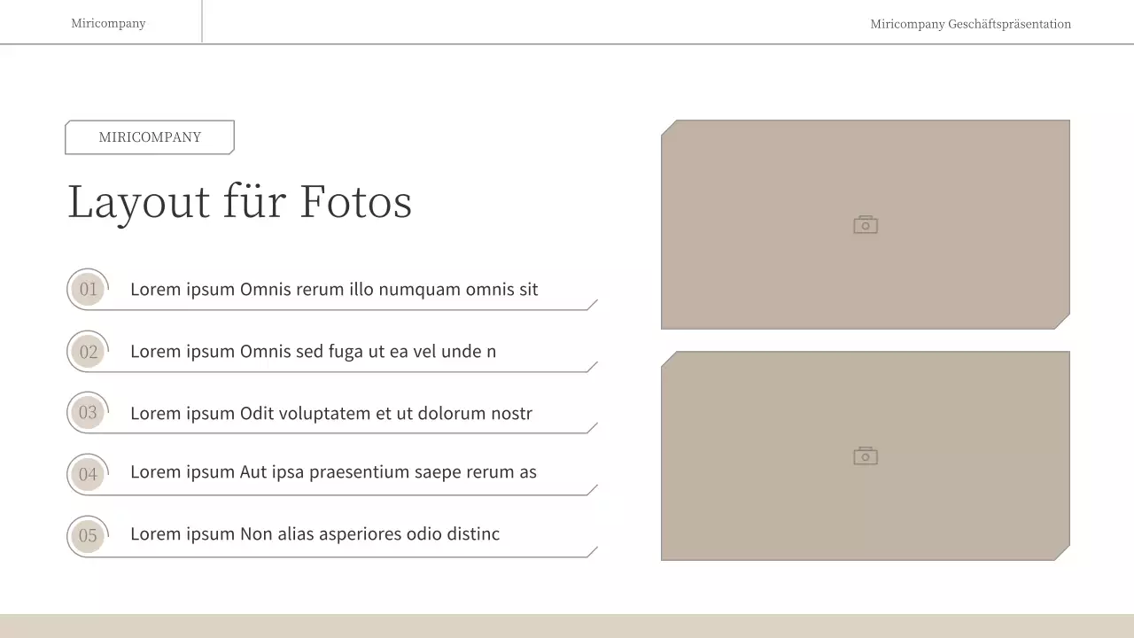 Ein einfacher, emotionaler Geschäftsbericht in Braun und Weiß