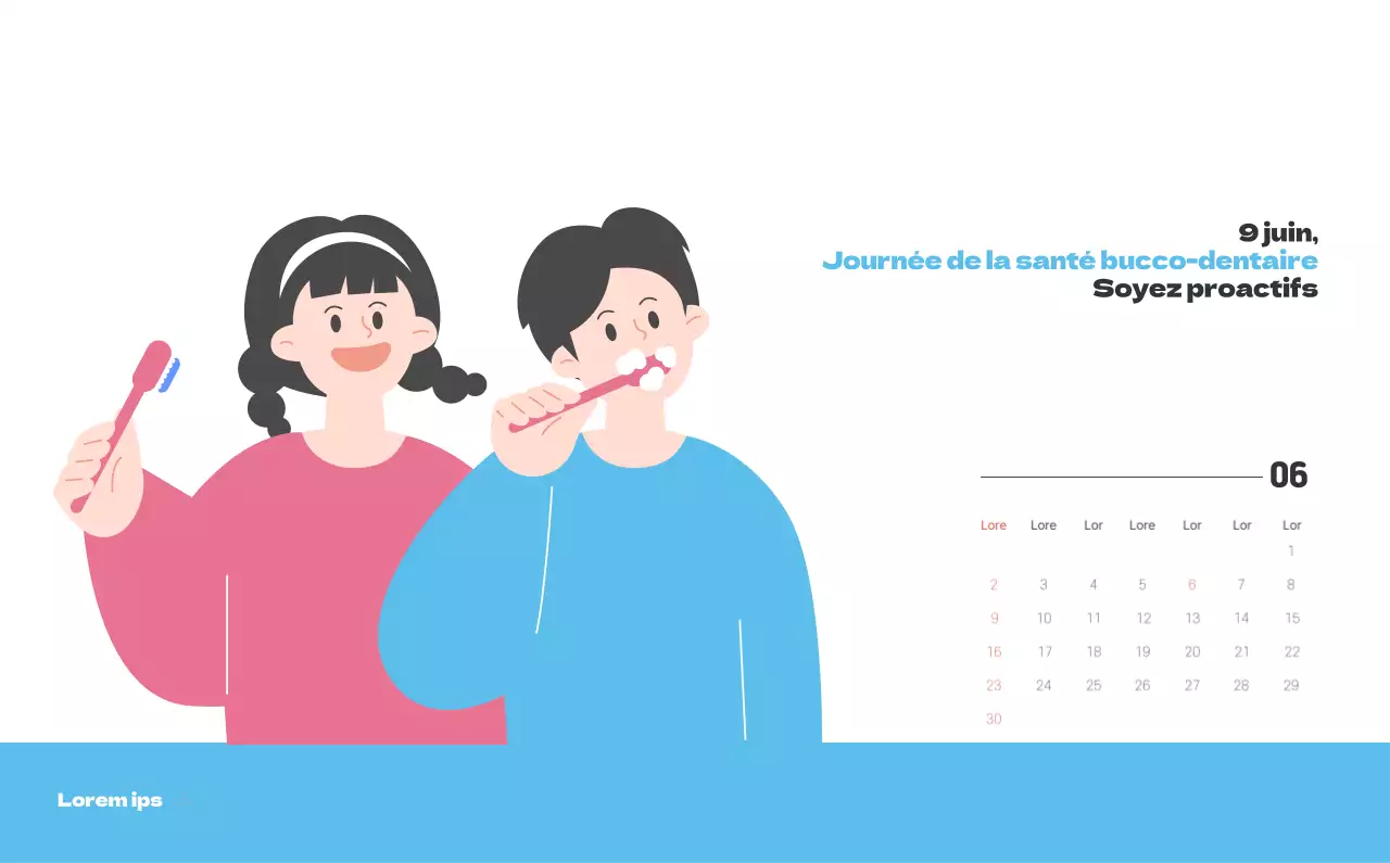 Un hôpital festif avec des illustrations sur le thème de la santé et de la famille et des accents colorés.