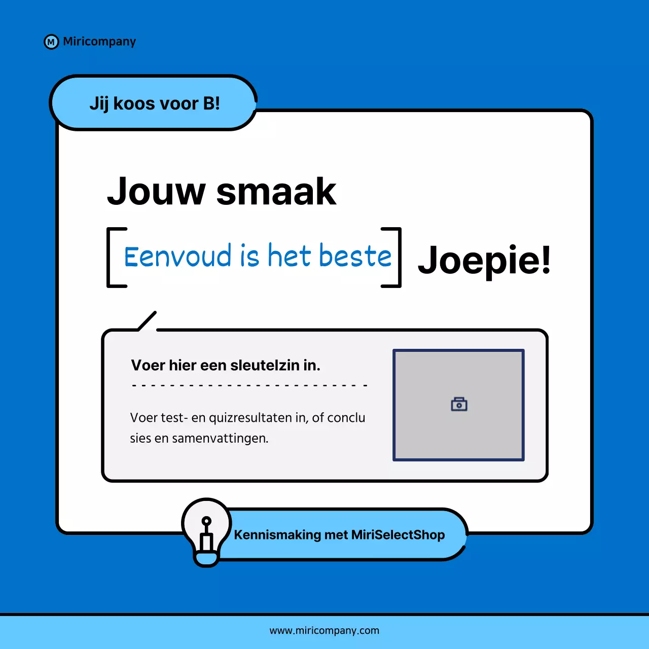 Minimalistische zakelijke pitch voorstel in blauw en lichtblauw