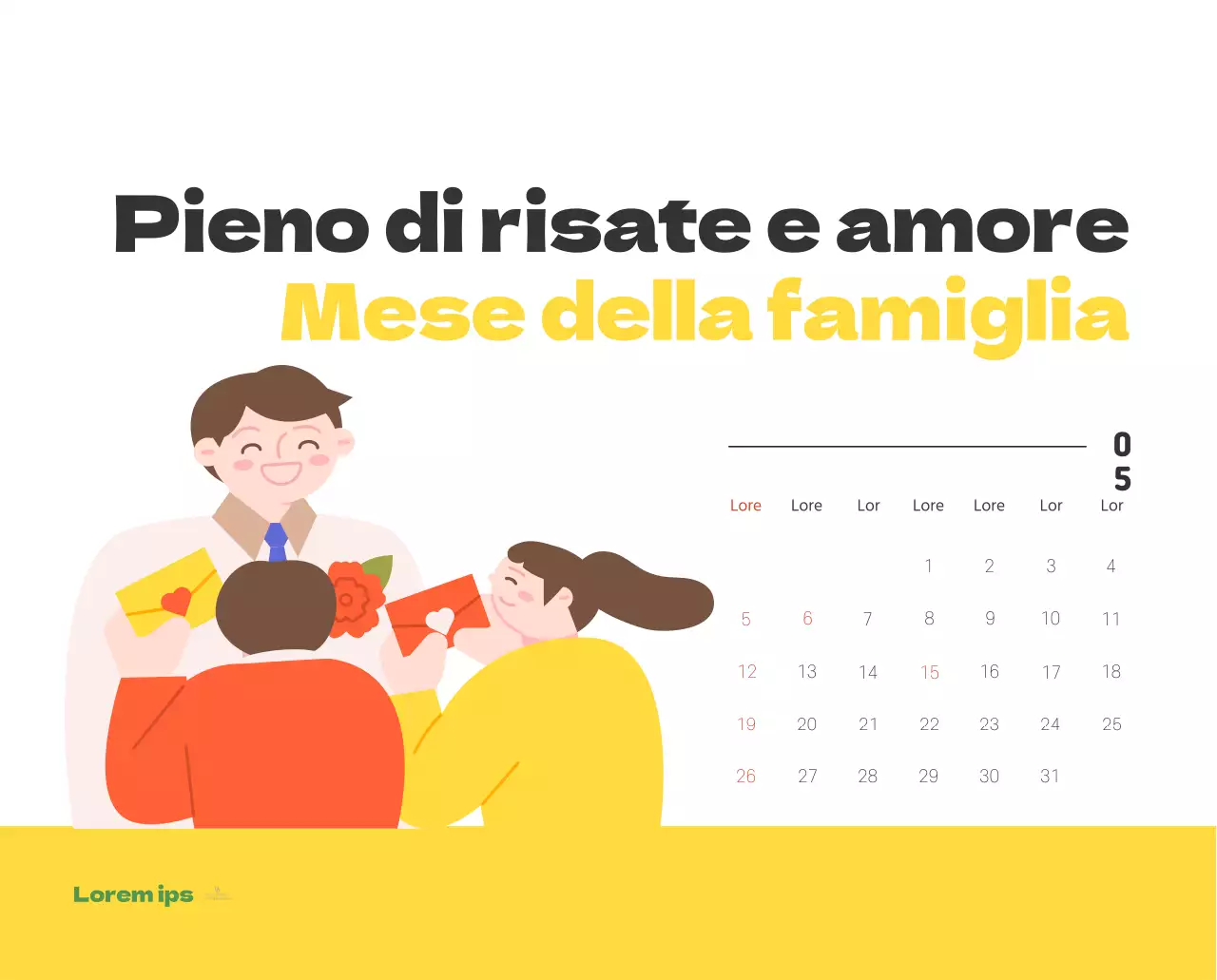 Un ospedale festivo con illustrazioni a tema salute e famiglia e accenti colorati