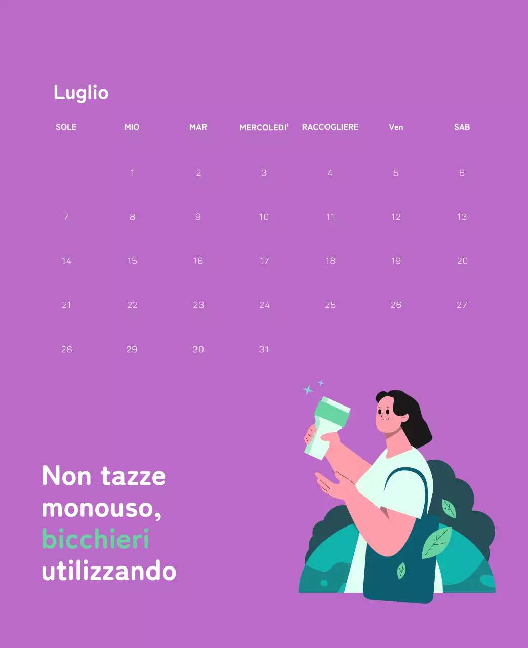 Una fondazione sociale che celebra le festività natalizie con illustrazioni colorate di persone e del pianeta.