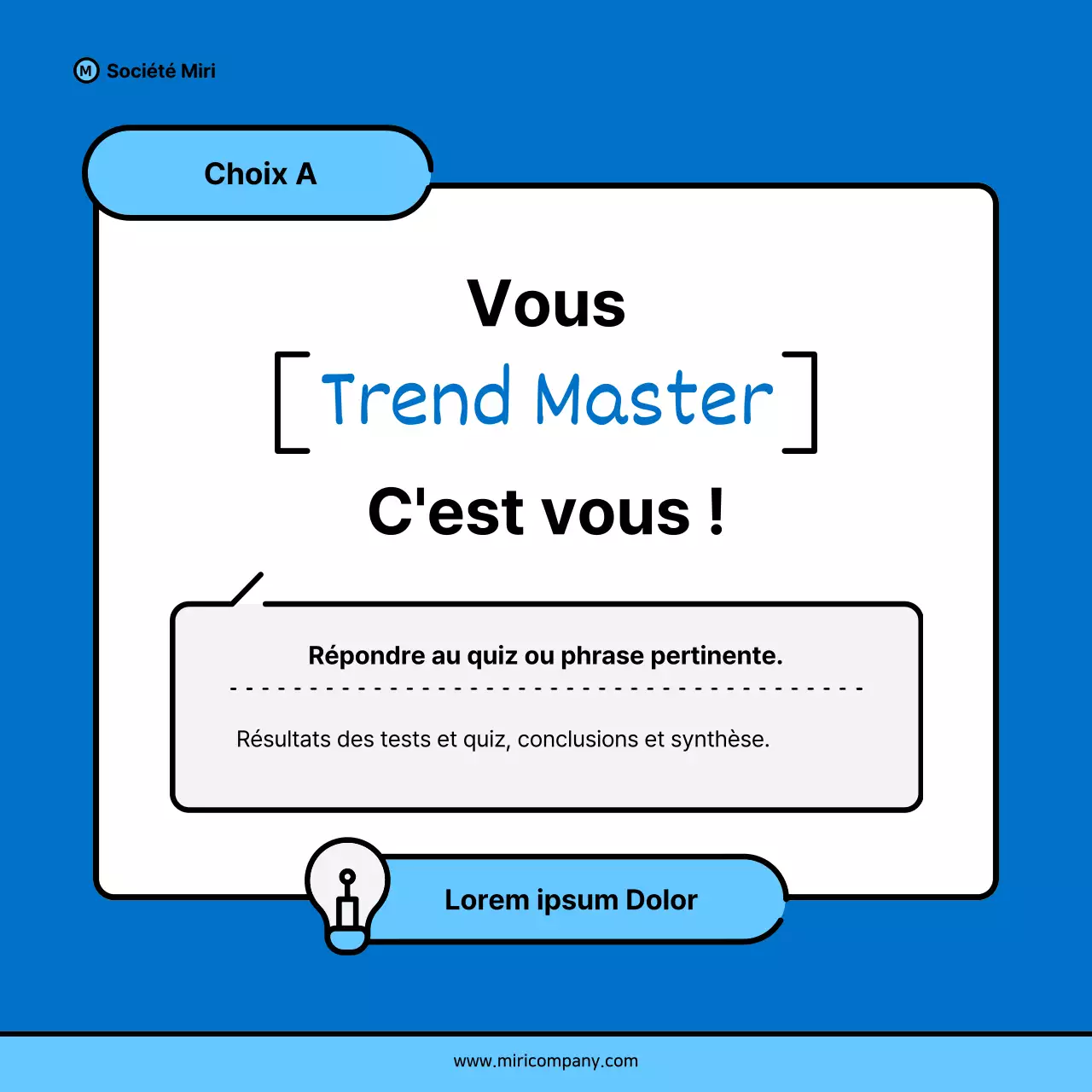 Proposition minimaliste de pitch d'entreprise en bleu et bleu clair