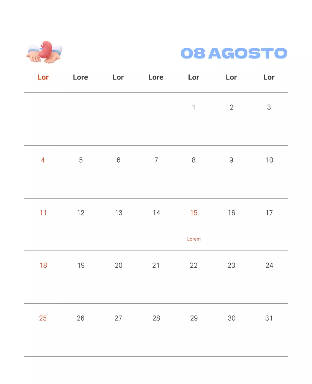 Un ospedale festivo con illustrazioni a tema salute e famiglia e accenti colorati