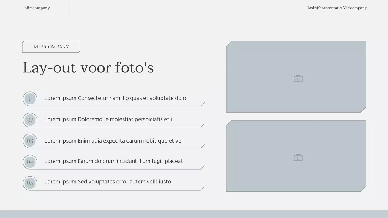Een eenvoudig, emotioneel zakelijk rapport in lichtblauw en wit