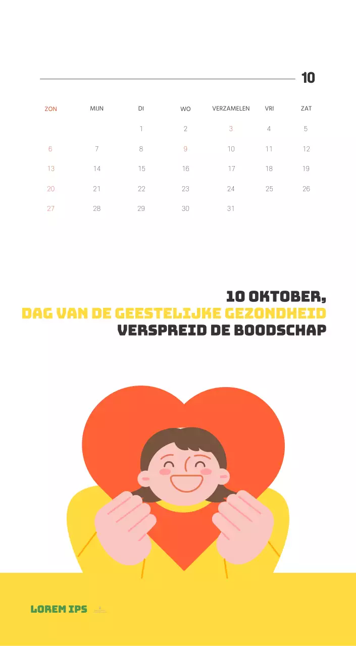 Een feestelijk ziekenhuis met illustraties met gezondheids- en gezinsthema's en kleurrijke accenten
