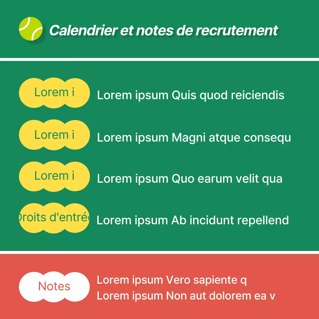 Promouvoir l'adhésion à un club de tennis moderne en vert et en brun