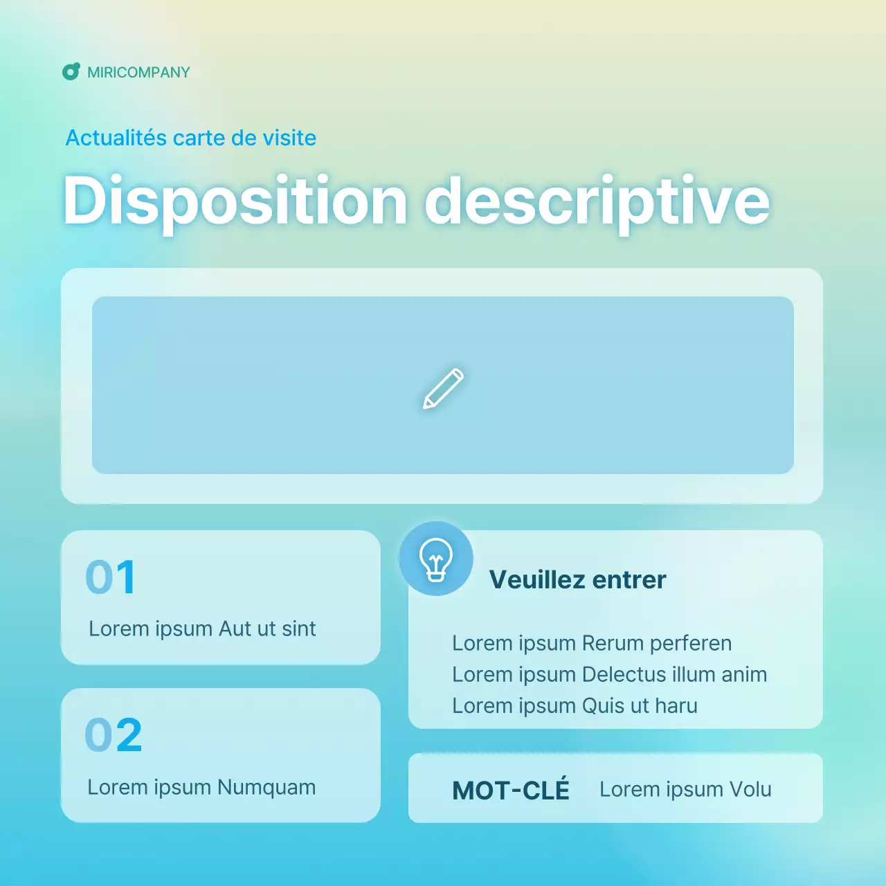 Un guide simple de la lettre d'information de l'entreprise en bleu clair et menthe