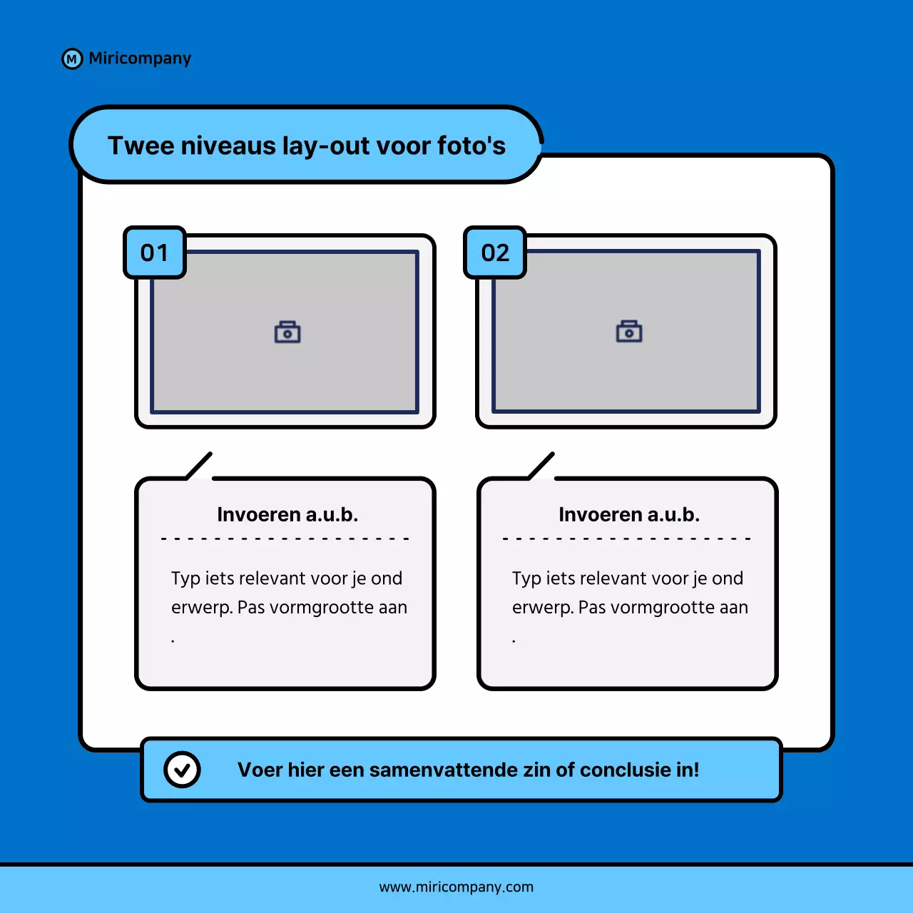 Minimalistische zakelijke pitch voorstel in blauw en lichtblauw