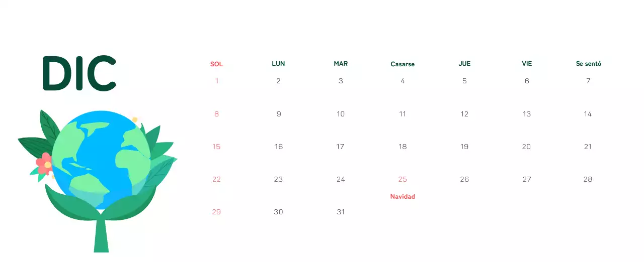 Celebra las fiestas navideñas con coloridas ilustraciones sobre las personas y el planeta.