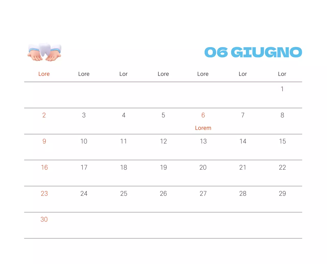 Un ospedale festivo con illustrazioni a tema salute e famiglia e accenti colorati