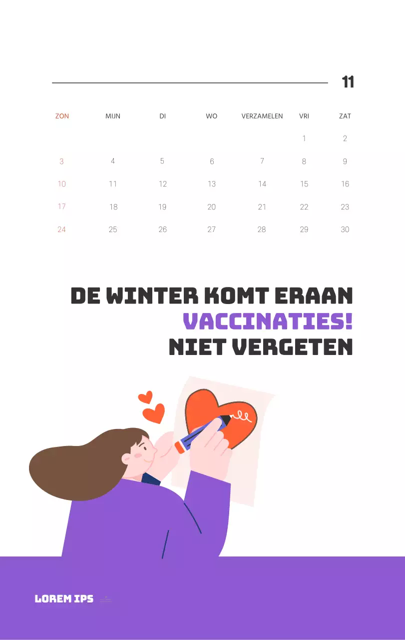 Een feestelijk ziekenhuis met illustraties met gezondheids- en gezinsthema's en kleurrijke accenten