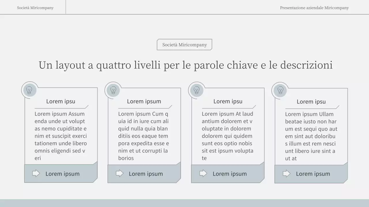 Una relazione d'affari semplice ed emozionale in azzurro e bianco