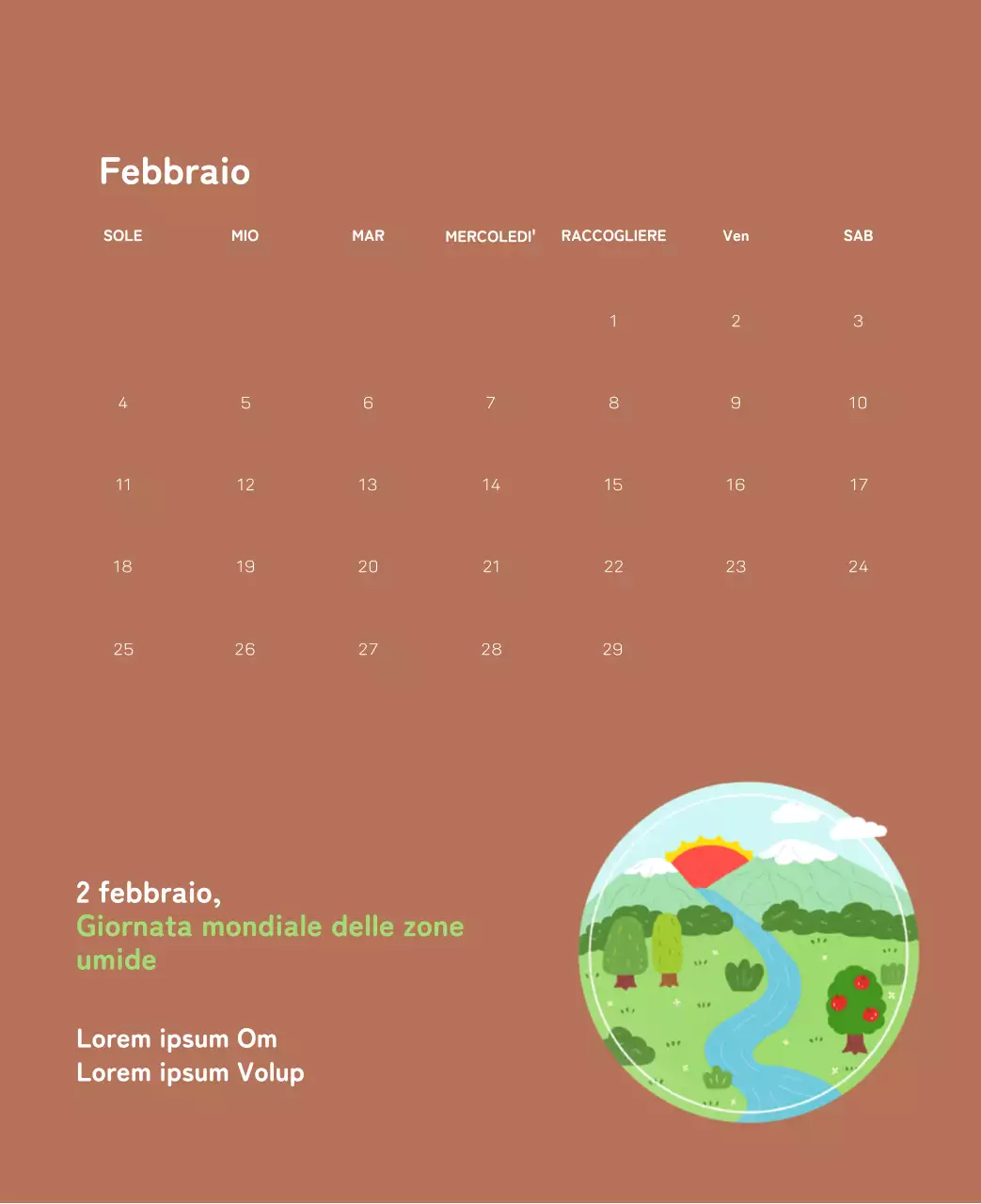 Una fondazione sociale che celebra le festività natalizie con illustrazioni colorate di persone e del pianeta.