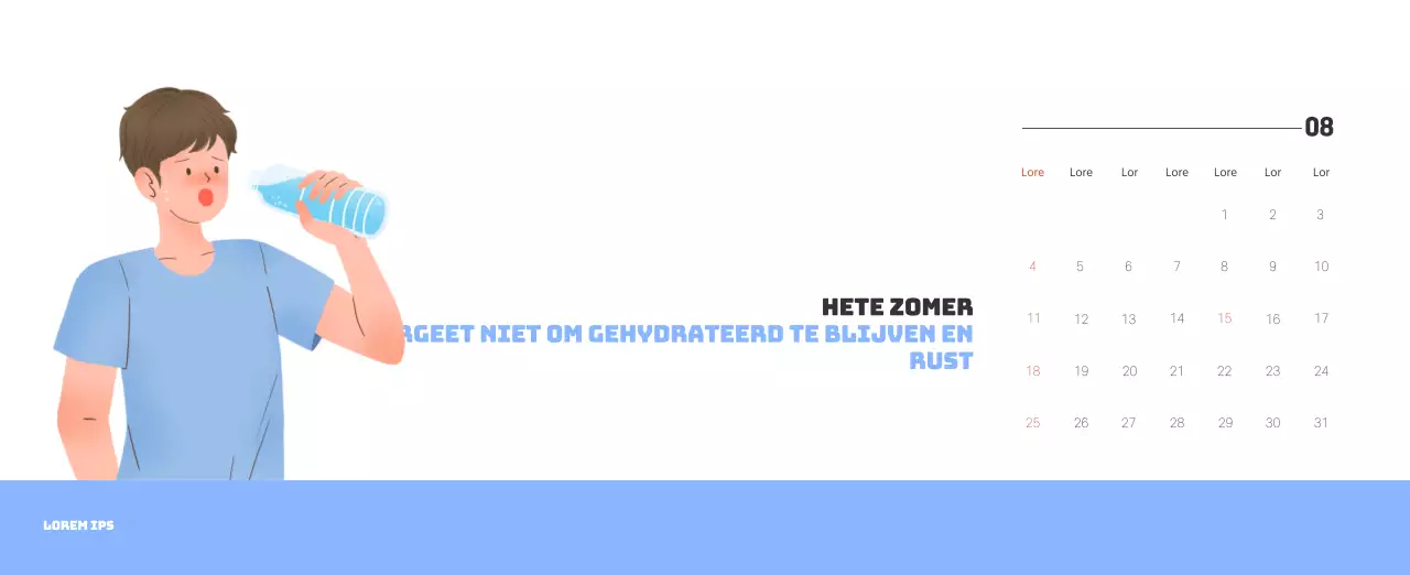 Een feestelijk ziekenhuis met illustraties met gezondheids- en gezinsthema's en kleurrijke accenten